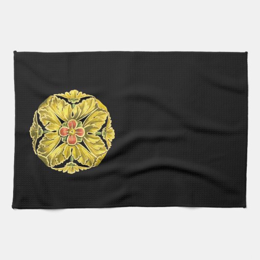 Antiek architecturale rozet nr. 3 theedoek (Horizontaal)