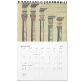 Antiek architectuur uit het tijdperk van de renais kalender (Feb 2027)