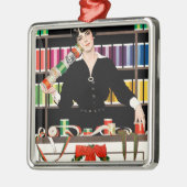 Antiek Art Deco Cadeaubonafdeling Metalen Ornament (Links)