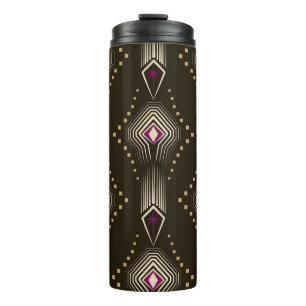 Antiek Art Deco geometrisch Ornament Thermosbeker