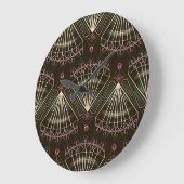 Antiek art deco, geometrisch patroon grote klok (Hoek)