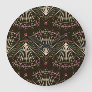 Antiek art deco, geometrisch patroon grote klok