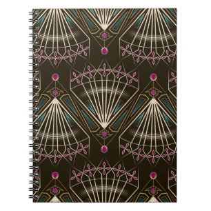 Antiek art deco, geometrisch patroon notitieboek