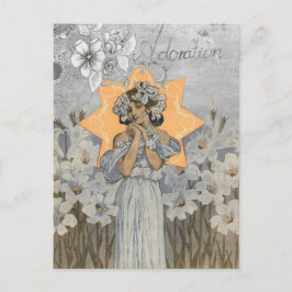  Antiek Art Deco Lady: denken aan jou Briefkaart