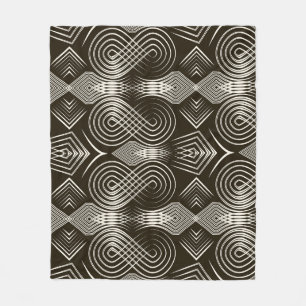 Antiek Art Deco Naadloos Ornament Fleece Deken