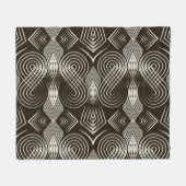 Antiek Art Deco Naadloos Ornament Fleece Deken (Voorkant (Horizontaal))