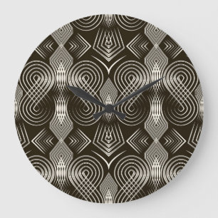 Antiek Art Deco Naadloos Ornament Grote Klok