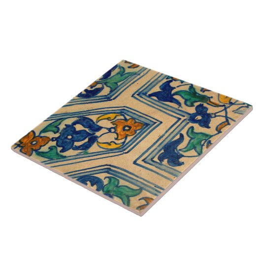 Antiek Art Nouveau Floral Design Replica Tegeltje (Zijkant)