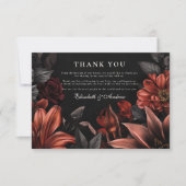Antiek Art Nouveau Floral Wedding Bedankkaart (Voorkant)