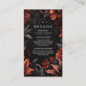 Antiek Art Nouveau Floral Wedding Informatiekaartje (Voorkant)