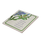 Antiek Art Nouveau Iris Repro Tile om aan te passe Tegeltje (Zijkant)