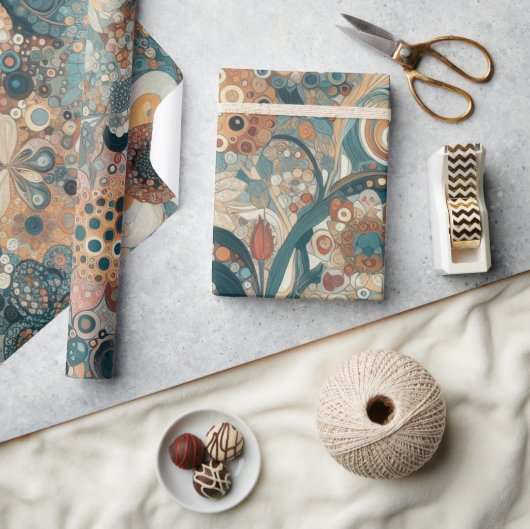 Antiek Art Nouveau stijl Fine Art Floral Painting Cadeaupapier (Crafts)