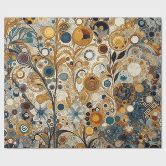 Antiek Art Nouveau stijl Fine Art Floral Painting Cadeaupapier (Vlak)