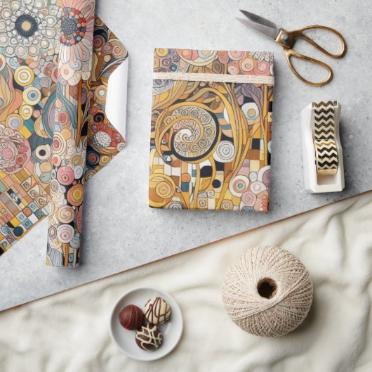 Antiek Art Nouveau stijl Fine Art Floral Painting Cadeaupapier (Crafts)