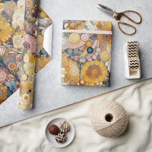 Antiek Art Nouveau stijl Fine Art Floral Painting Cadeaupapier (Crafts)