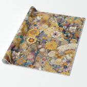 Antiek Art Nouveau stijl Fine Art Floral Painting Cadeaupapier (Uitgerold)