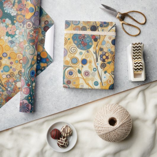 Antiek Art Nouveau stijl Fine Art Floral Painting Cadeaupapier (Crafts)