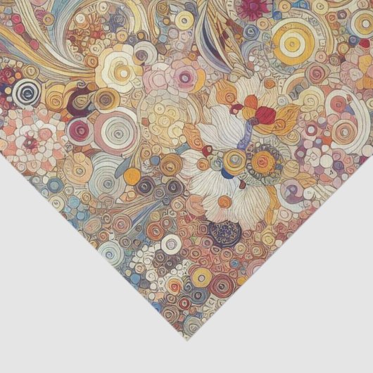 Antiek Art Nouveau stijl Fine Art Floral Painting Tissuepapier (Detail)