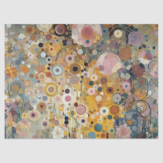 Antiek Art Nouveau stijl Fine Art Floral Painting Tissuepapier (Voorkant)