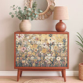 Antiek Art Nouveau stijl Fine Art Floral Painting Tissuepapier