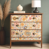 Antiek Art Nouveau stijl Fine Art Floral Painting Tissuepapier