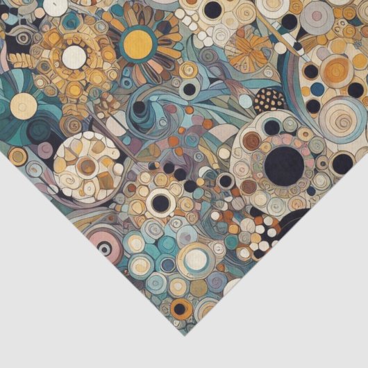 Antiek Art Nouveau stijl Fine Art Floral Painting Tissuepapier (Detail)