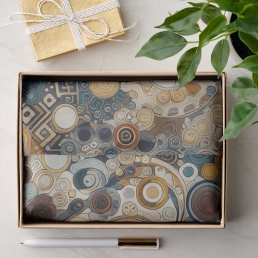 Antiek Art Nouveau stijl Fine Art Floral Painting Tissuepapier (Geschenk)