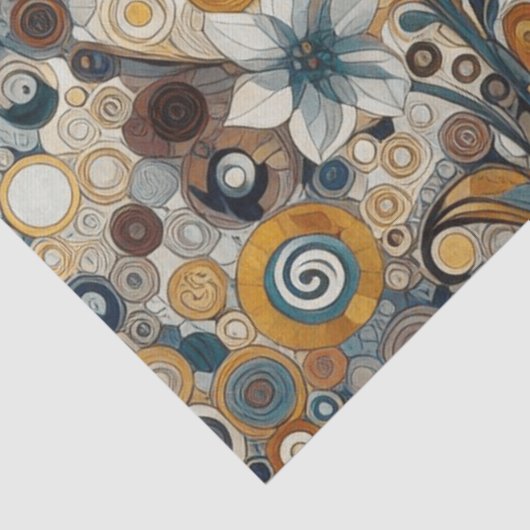 Antiek Art Nouveau stijl Fine Art Floral Painting Tissuepapier (Detail)