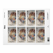 Antiek Art Pony Kind Boekplaten Bookplaat labels (Full Sheet)