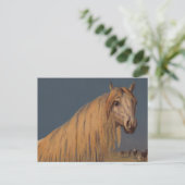 Antiek Art Twilight Desert Arabian Horse Briefkaar Briefkaart (Staand voorkant)