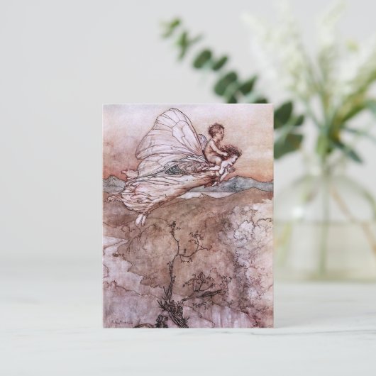 Antiek Arthur Rackham Fairy Illustratie Briefkaart (Staand voorkant)