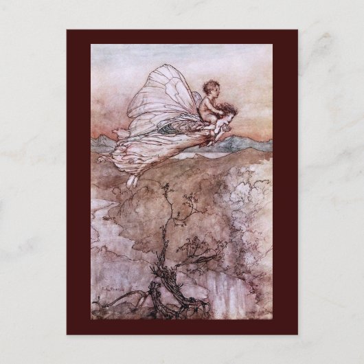 Antiek Arthur Rackham Fairy Illustratie Briefkaart (Voorkant)