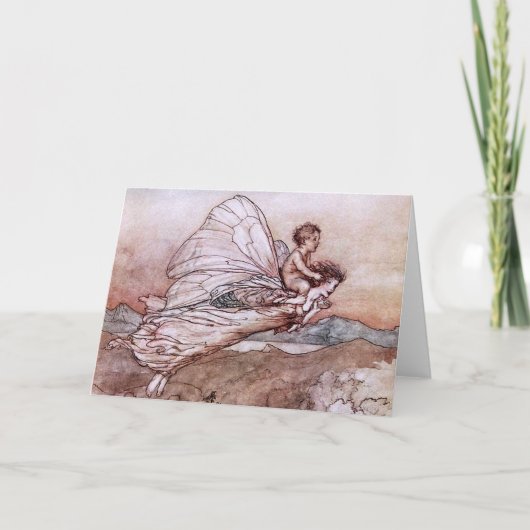 Antiek Arthur Rackham Fairy Illustratie Kaart (Voorkant)