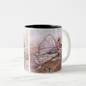 Antiek Arthur Rackham Fairy Illustratie Tweekleurige Koffiemok (Voorkant rechts)