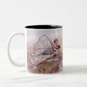 Antiek Arthur Rackham Fairy Illustratie Tweekleurige Koffiemok (Links)