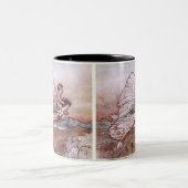 Antiek Arthur Rackham Fairy Illustratie Tweekleurige Koffiemok (Center)