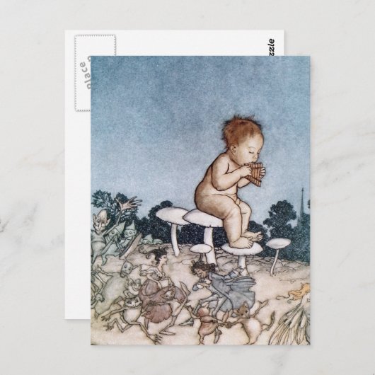 Antiek Arthur Rackham Peter Pan Briefkaart (Voorkant / Achterkant)