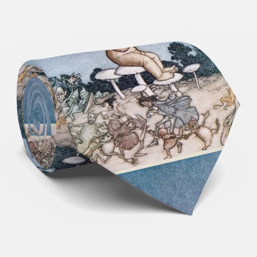 Antiek Arthur Rackham Peter Pan Stropdas (Opgerold)