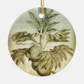 Antiek Artocarpus Altilis Keramisch Ornament (Voorkant)