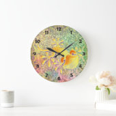 Antiek ARTs Ornament Patroon + glimlend Gecko Grote Klok (Huis)