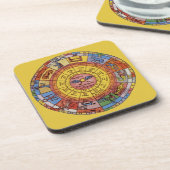  Antiek asstrologie, Keltische zodische wiel Bier Onderzetter (Linkerzijde)