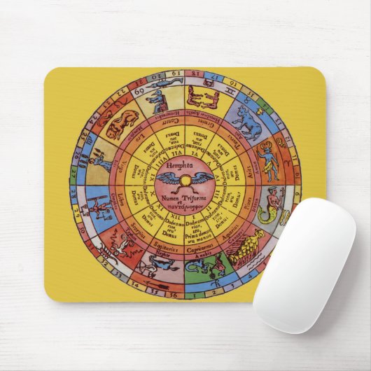  Antiek asstrologie, Keltische zodische wiel Muismat (Met muis)