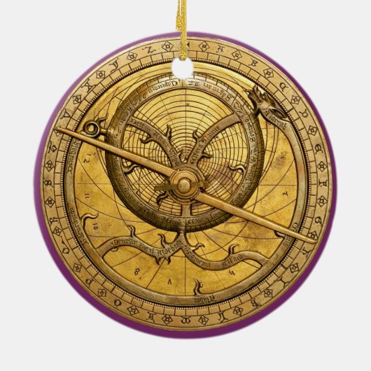 Antiek Astrolabe Ornament (Achterkant)
