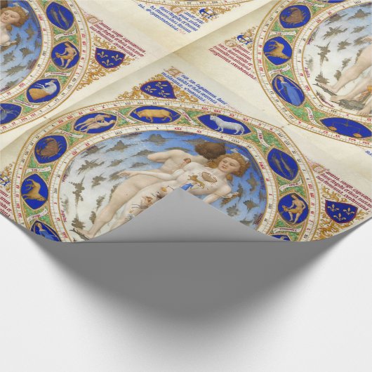 ANTIEK ASTROLOGIE EN ZODIACALE TEKENS GRAFIEK CADEAUPAPIER (Hoek)