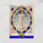 ANTIEK ASTROLOGIE EN ZODIAKALE TEKENEN, Astroloog Visitekaartje (Achterkant)