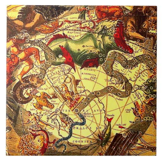 Antiek astronomie Astrologie Mythologie  kunst Tegeltje (Voorkant)