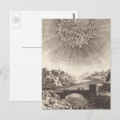 Antiek Astronomie Sky met zon door Allain Mallet Briefkaart (Voorkant / Achterkant)