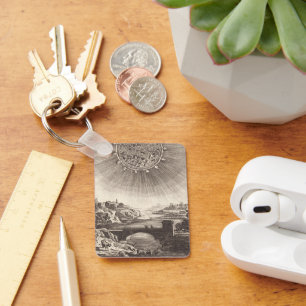 Antiek Astronomie Sky met zon door Allain Mallet Sleutelhanger