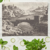 Antiek Astronomie Sky met zon door Allain Mallet Theedoek (Gevouwen)