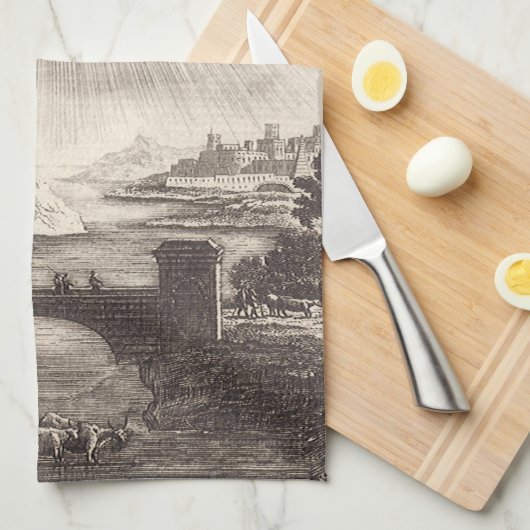 Antiek Astronomie Sky met zon door Allain Mallet Theedoek (Quarter Fold)